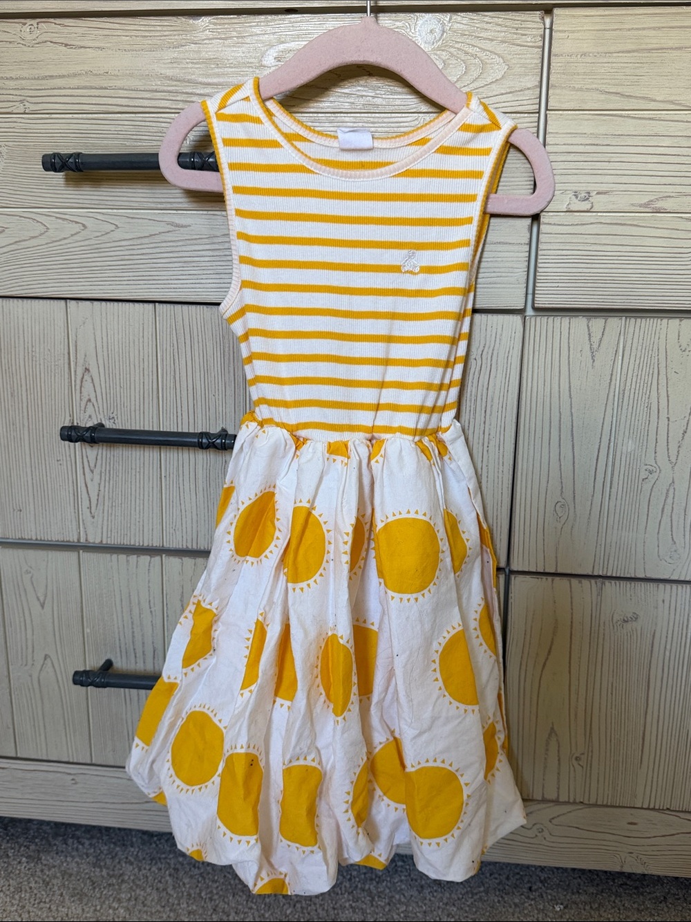 GAP Yellow Striped & Sun Print Kids Dress
